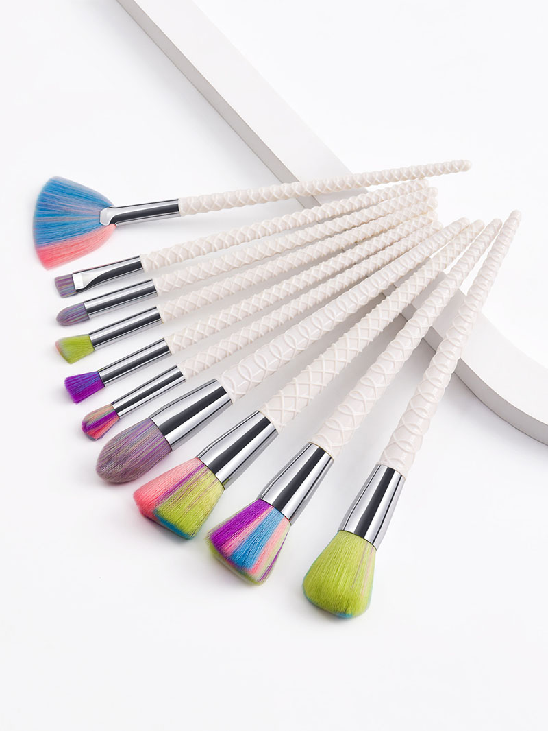 Fashion White 10 Braided Makeup Brushes,Beauty tools