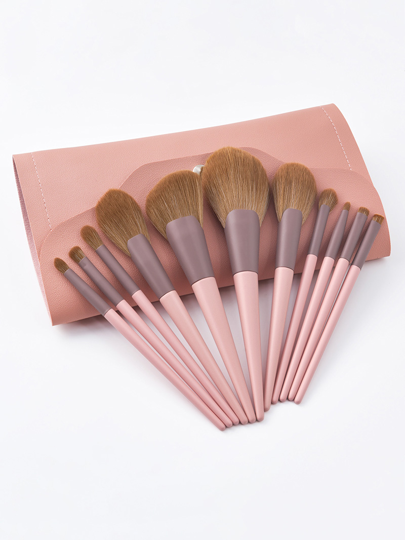 Fashion Pink 11 Pink Makeup Brushes + Pack,Beauty tools