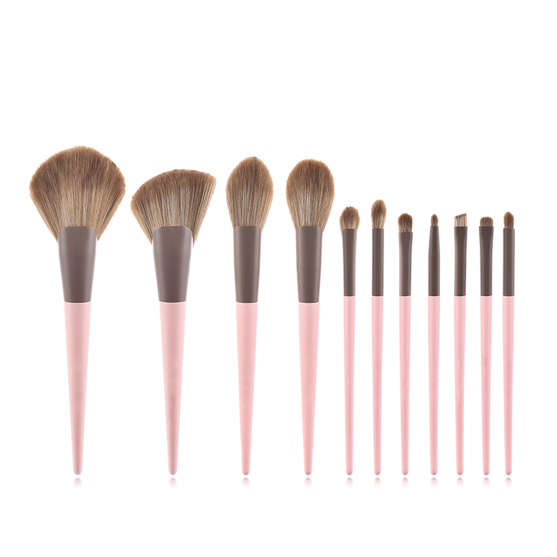 Fashion Pink 11 Pink Makeup Brushes + Pack,Beauty tools