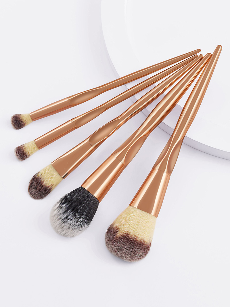 Fashion Rose Gold 5 Makeup Brushes Rose Gold Makeup Brush Set,Beauty tools