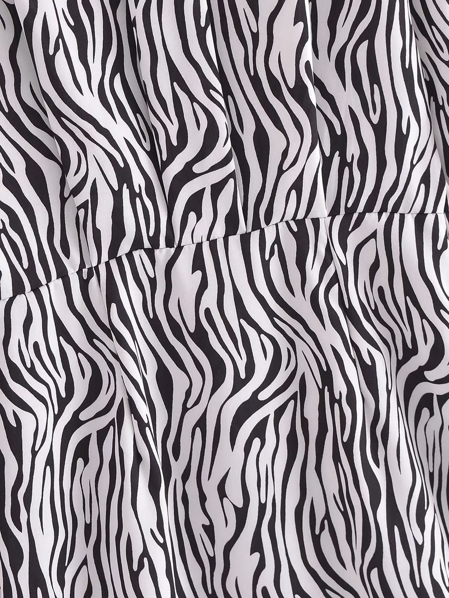 Fashion Zebra All Polyester Zebra Print Dress,Long Dress