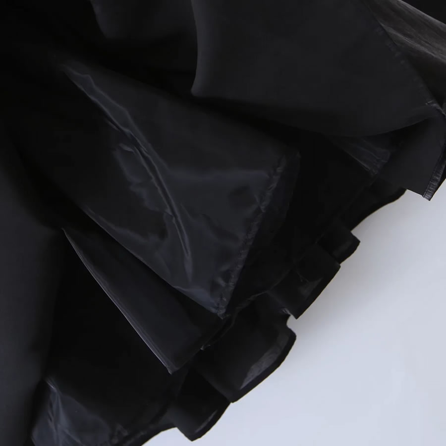 Fashion Black Bow Puff Sleeve Dress,Mini & Short Dresses