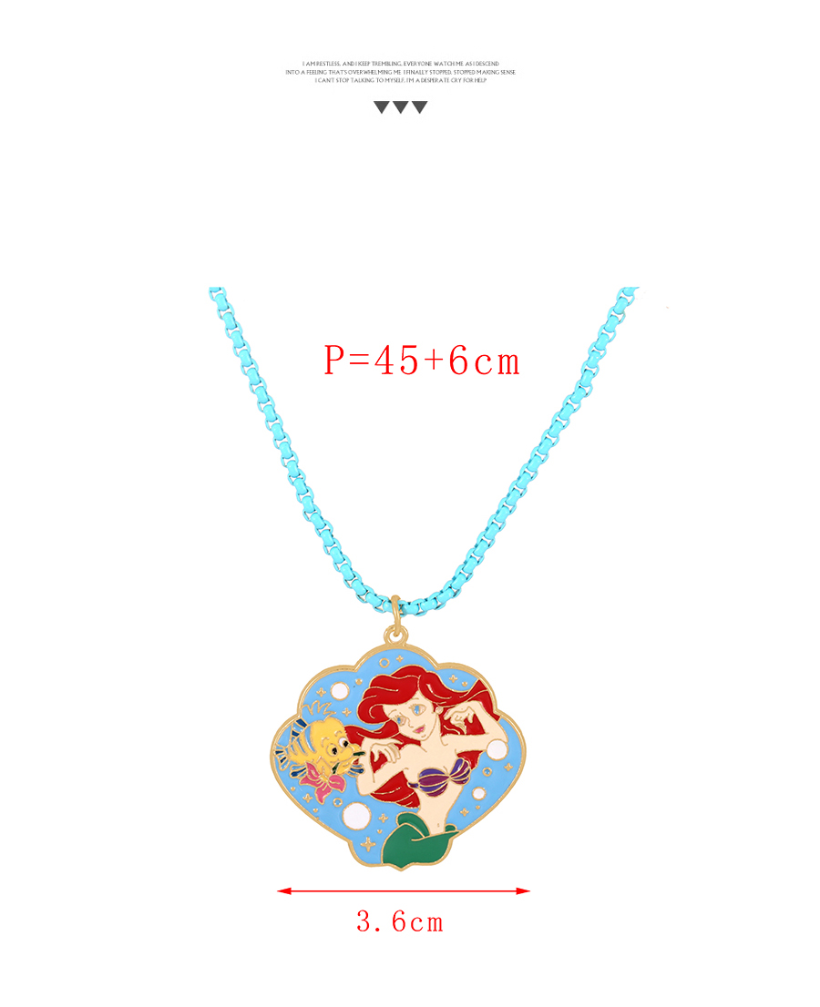 Fashion Color Alloy Drop Oil Princess Pendant Necklace,Pendants