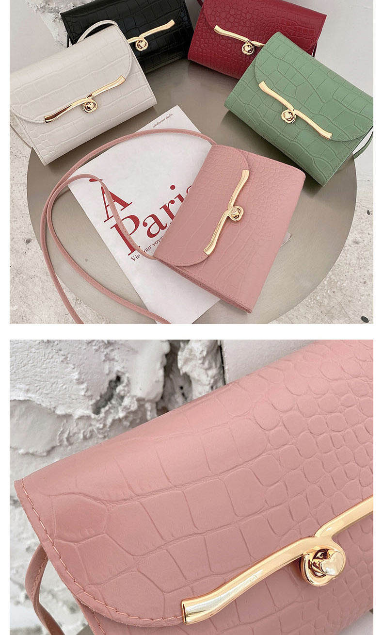 Fashion Pink Pu Toe Pattern Flap Crossbody Bag,Shoulder bags