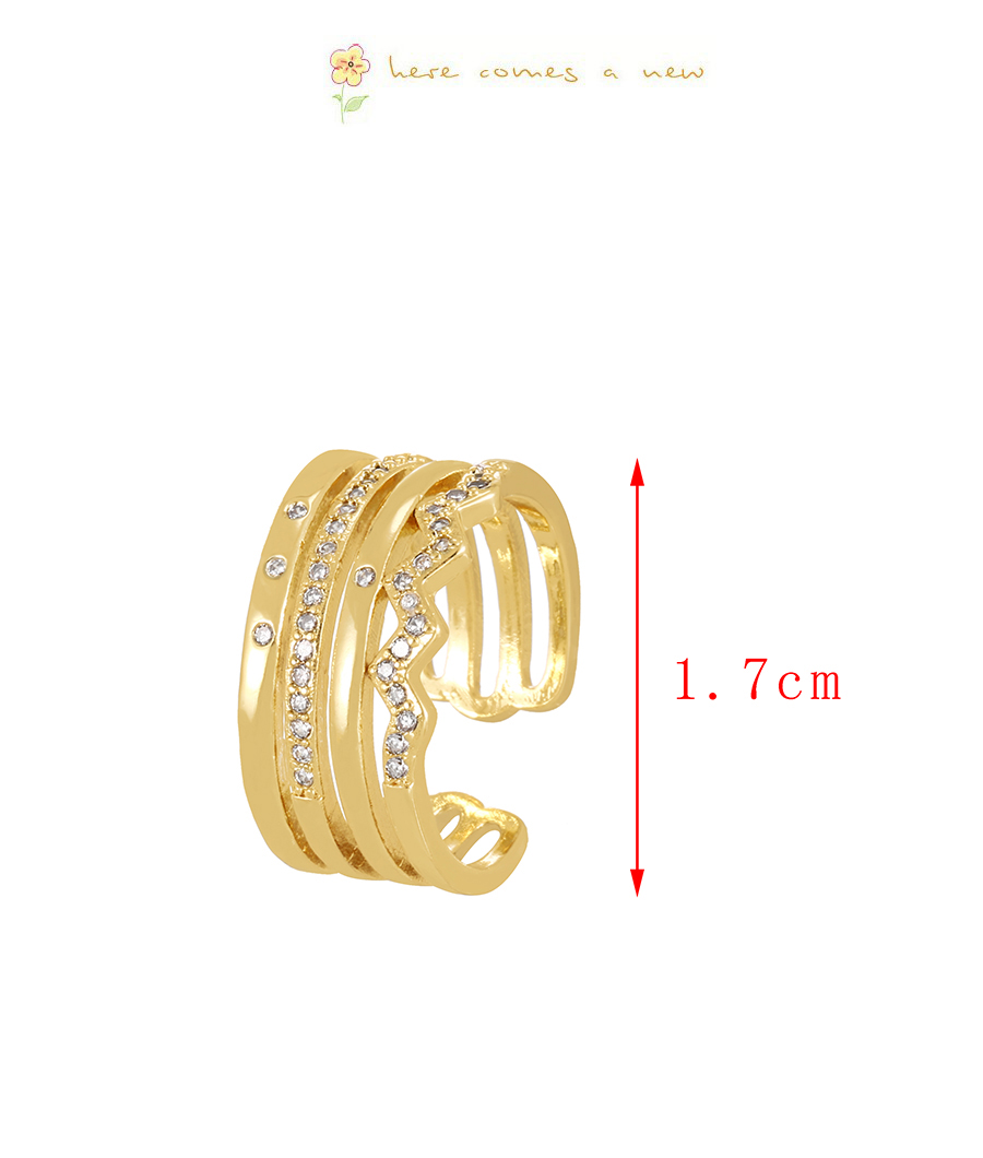 Fashion Silver Copper Set Zircon Geometric Ring,Rings