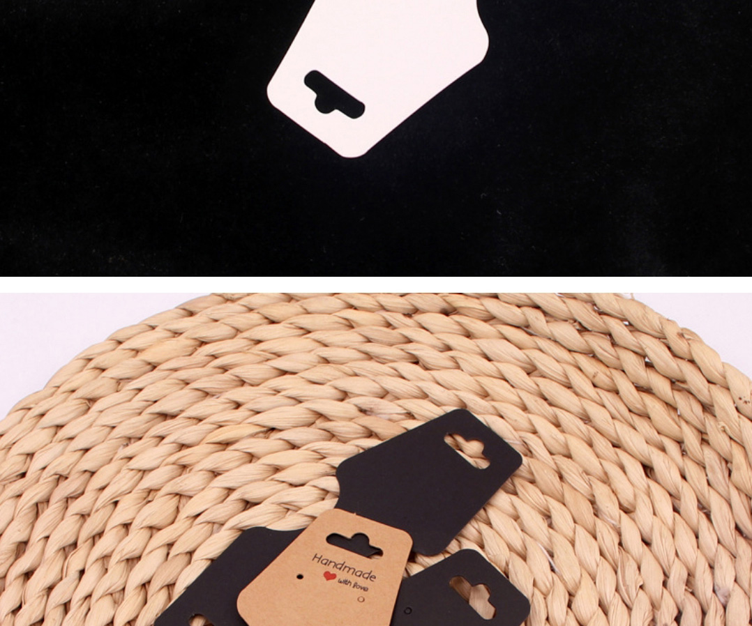 Fashion Xl-kp108 (4.5x12cm) 100 Pcs Blank Leather Half-fold Card,Jewelry Packaging & Displays