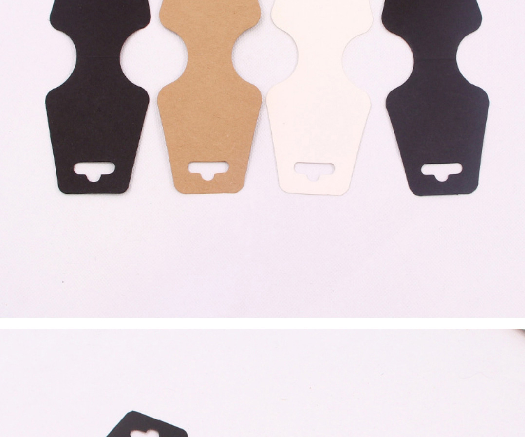 Fashion Xl-kp183 (4.5x12cm) Batch Of 100 Blank Leather Half-fold Card,Jewelry Packaging & Displays