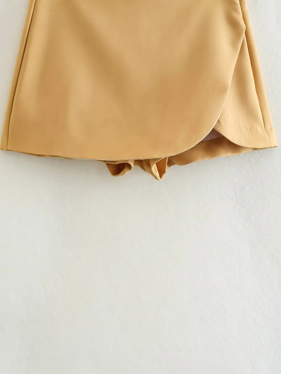 Fashion Light Brown Polyester Slit Skirt,Skirts