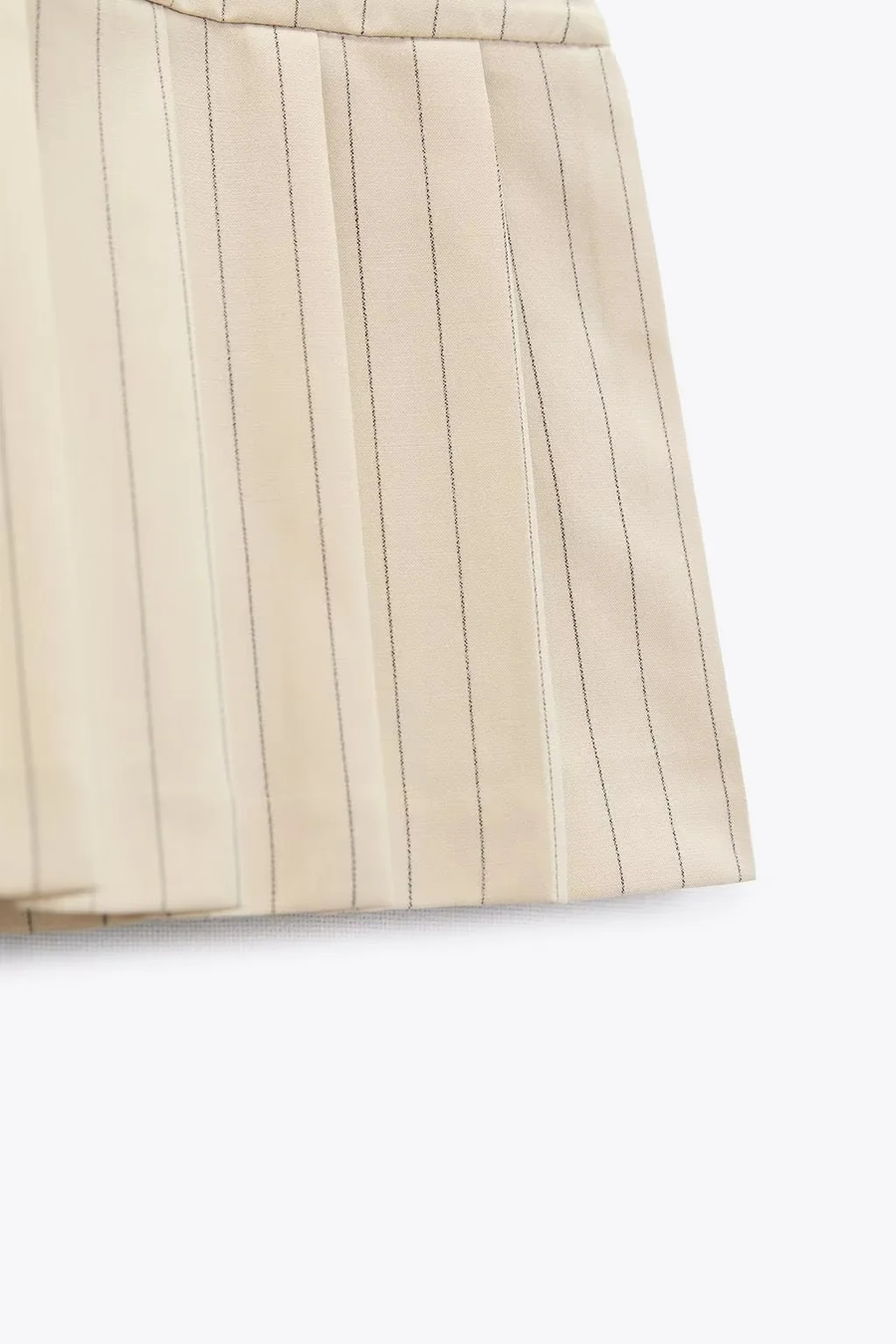 Fashion Light Brown Pinstripe Wide Pleated Hakama,Shorts