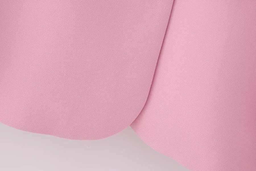 Fashion Pink Polyester Lapel Pocket Blazer,Coat-Jacket