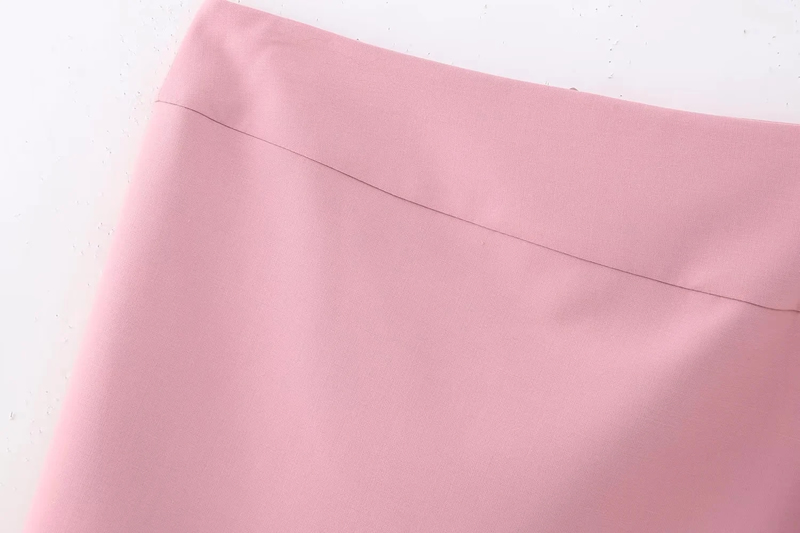 Fashion Pink Woven Irregular Skirt,Skirts