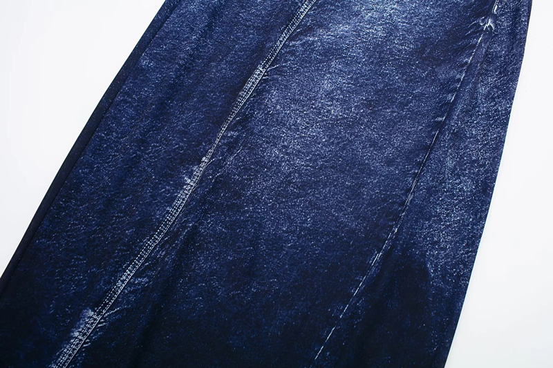 Fashion Denim Blue Polyester Irregular Skirt,Skirts
