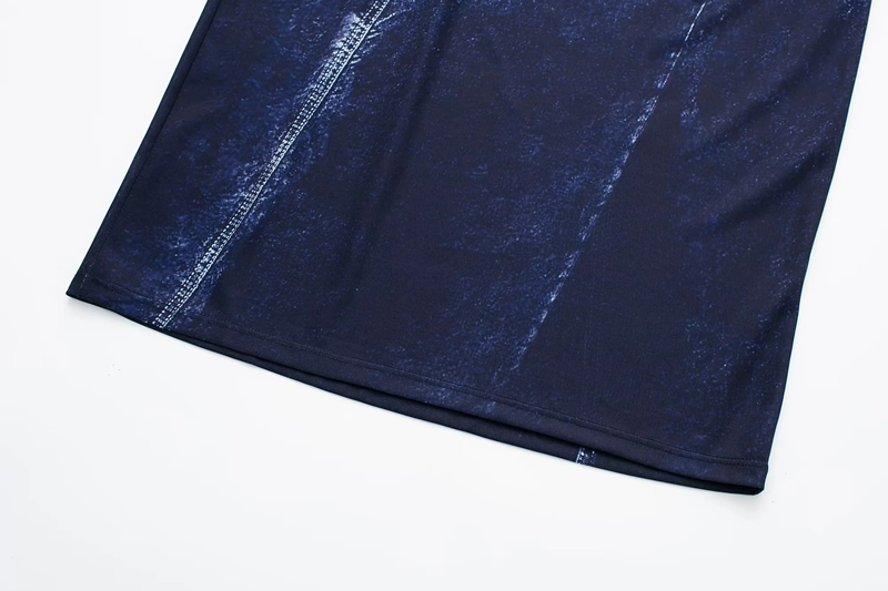 Fashion Denim Blue Polyester Irregular Skirt,Skirts