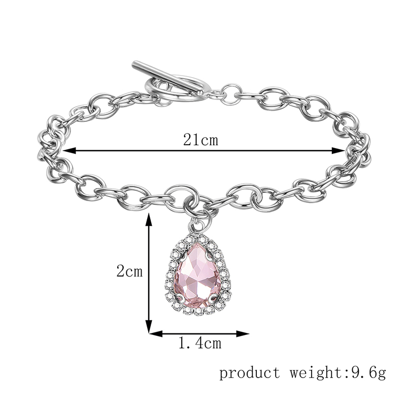 Fashion Silver Alloy Drop Diamond Chain Bracelet,Fashion Bracelets