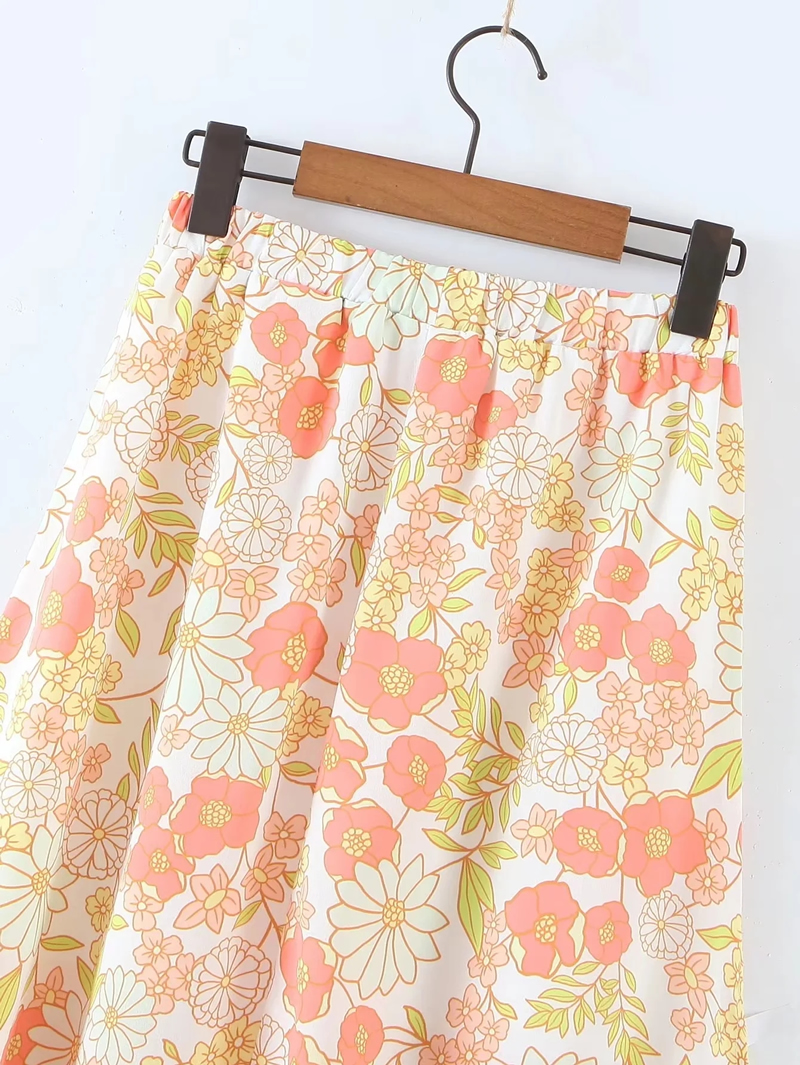 Fashion Printing On White Polyester Printed Skirt,Skirts