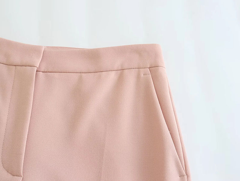 Fashion Pink Polyester Bootcut Trousers,Pants