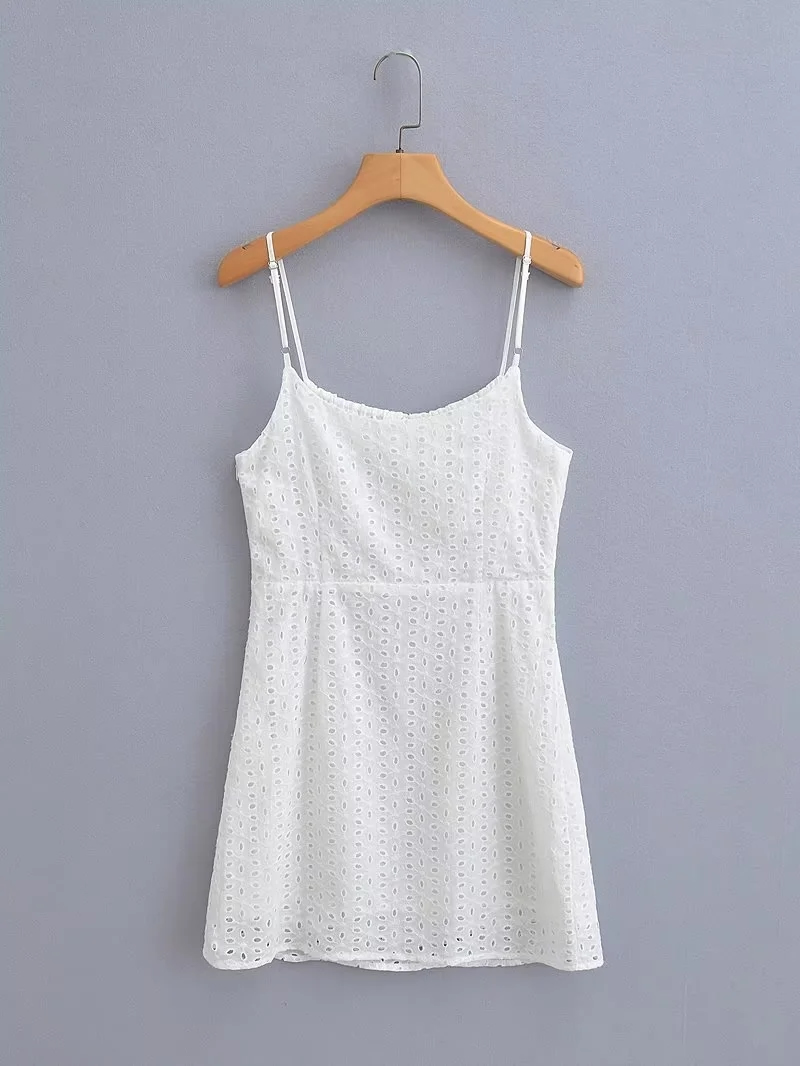 Fashion White Lace Strap Dress,Mini & Short Dresses
