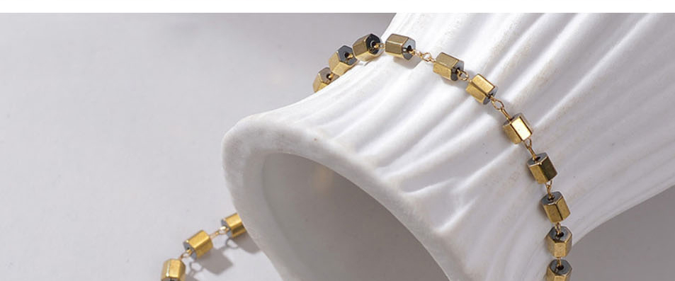 Fashion Gold Titanium Steel Tube Bead Anklet,Fashion Anklets