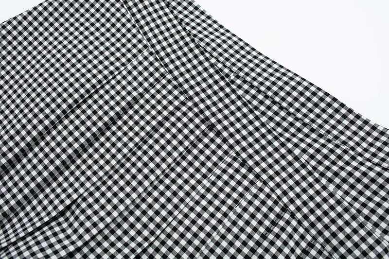 Fashion Grid Polyester Plaid Skirt,Shorts