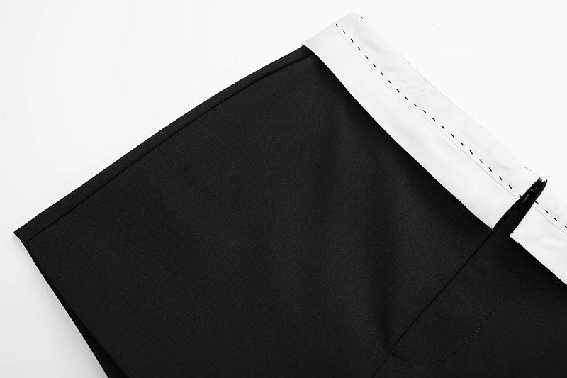 Fashion Black Polyester Rolled Shorts,Shorts