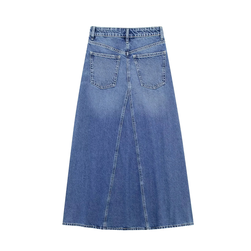 Fashion Deep Blue Denim Skirt,Skirts