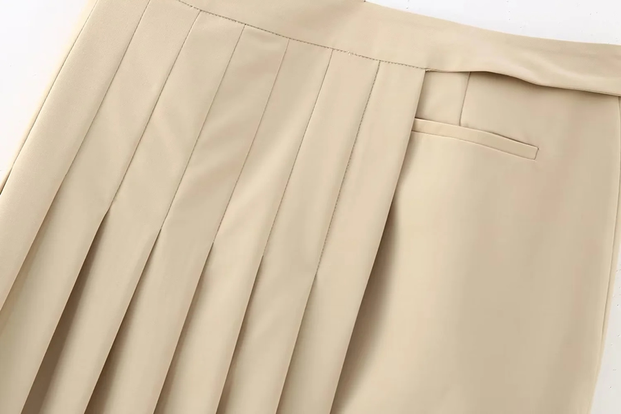 Fashion Khaki Irregular Skirts Of Woven Stitching,Skirts