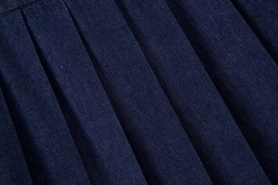 Fashion Navy Blue Slip -wide Pleated Skirt,Skirts