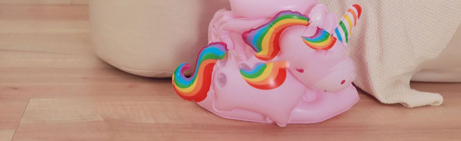 Fashion M#rainbow Horse Pink (3-6 Years Old) Pvc Children,Kids Swimwear