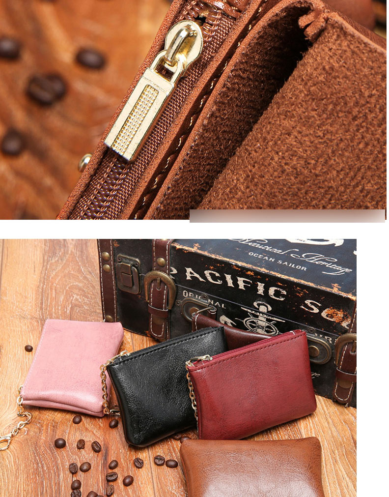 Fashion Section Two Red Pu Two-fold Card Case,Wallet