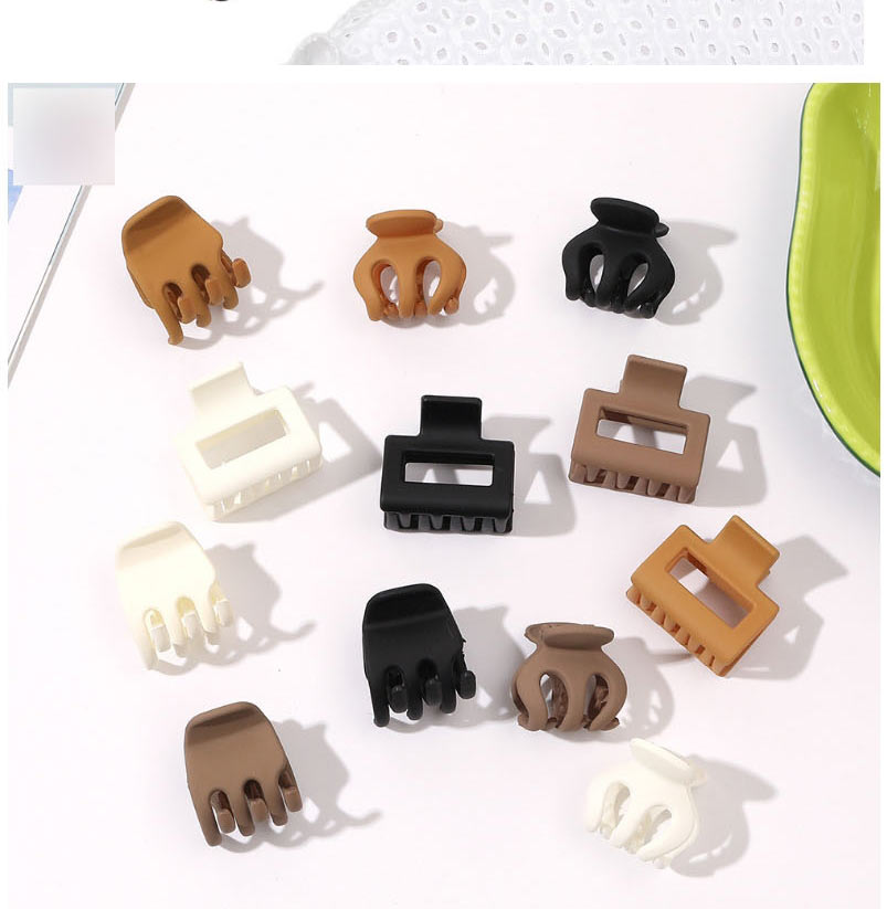 Fashion 4cm Square Milk White Frosted Square Gripper,Hair Claws