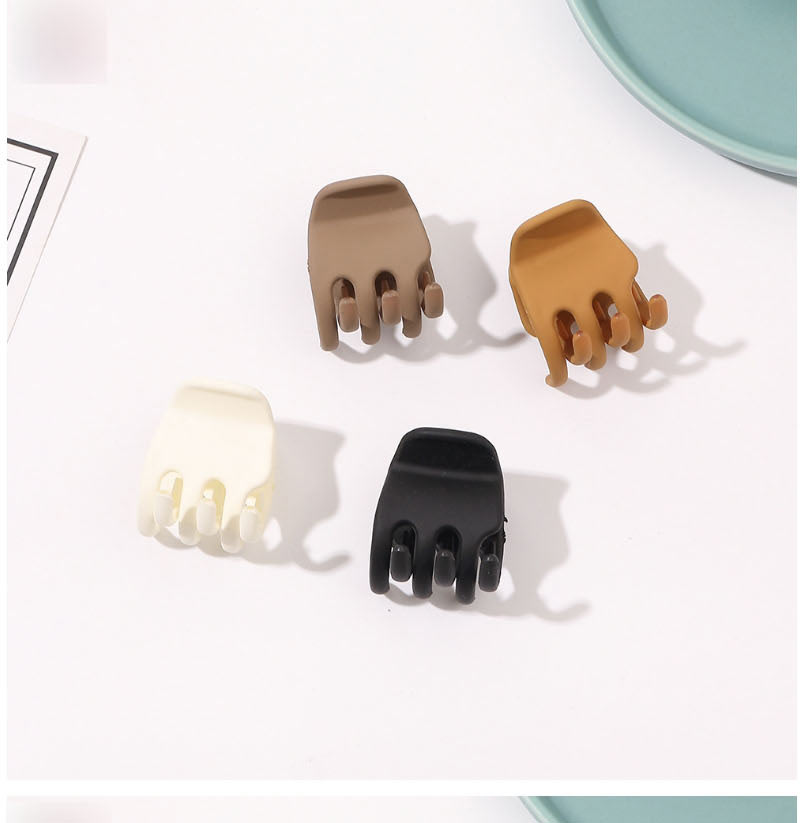 Fashion 3.5cm Three-tooth Coffee Frosted Three-tooth Gripper,Hair Claws