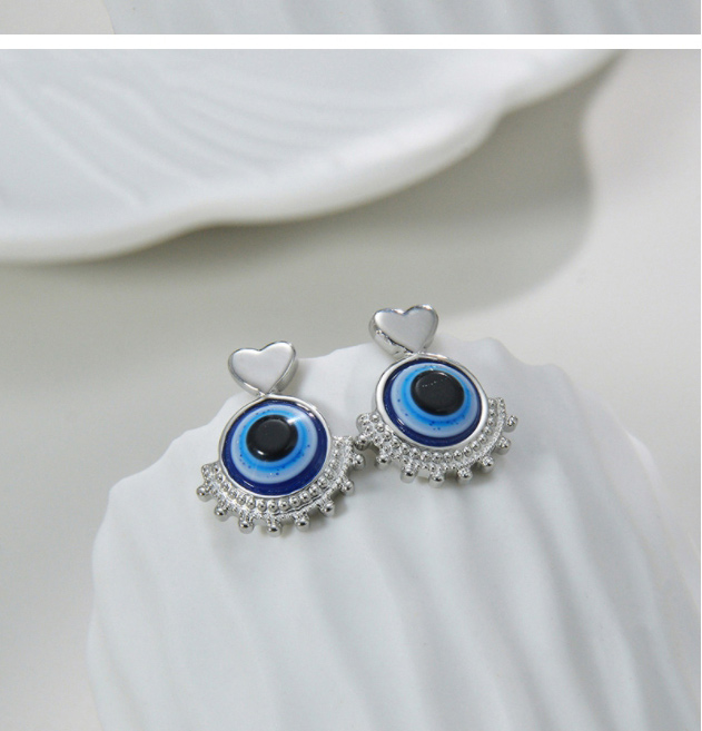 Fashion 4# Titanium Steel Eye Love Stud Earrings,Earrings
