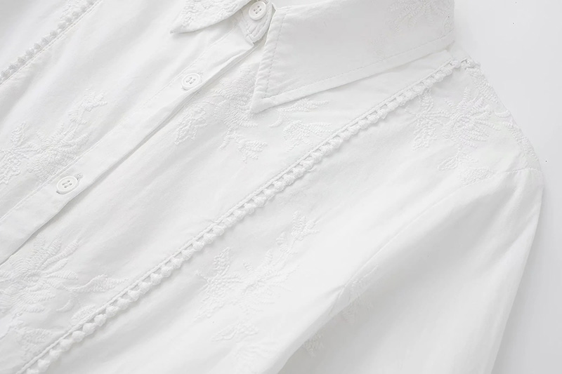 Fashion White Cotton Lapel Lace-up Dress,Long Dress