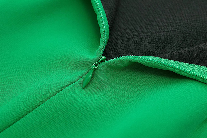 Fashion Green Button-embellished Silk-satin Skirt,Skirts