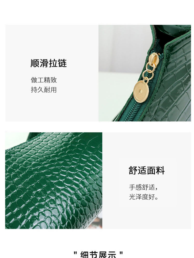 Fashion Brown Pu Crocodile Print Shoulder Bag,Messenger bags