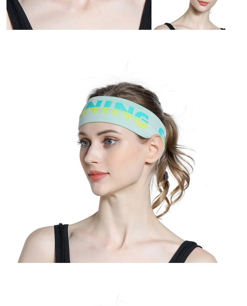 Fashion Pink Colorblock Lettering Stretch Knit Wide Headband,Hair Ribbons