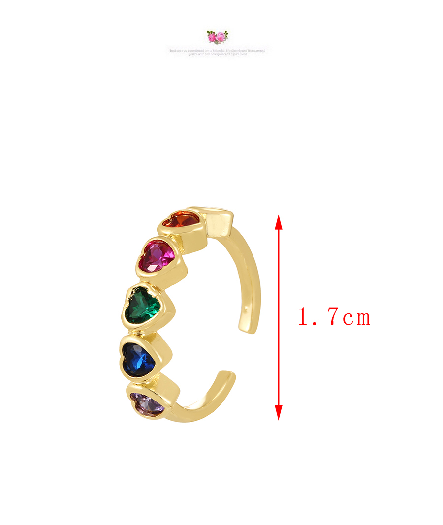 Fashion Gold-5 Bronze Zircon Butterfly Ring,Rings