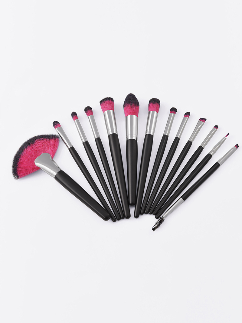 Fashion Black Set Of 13 Black Powder Black Hair Makeup Brushes,Beauty tools