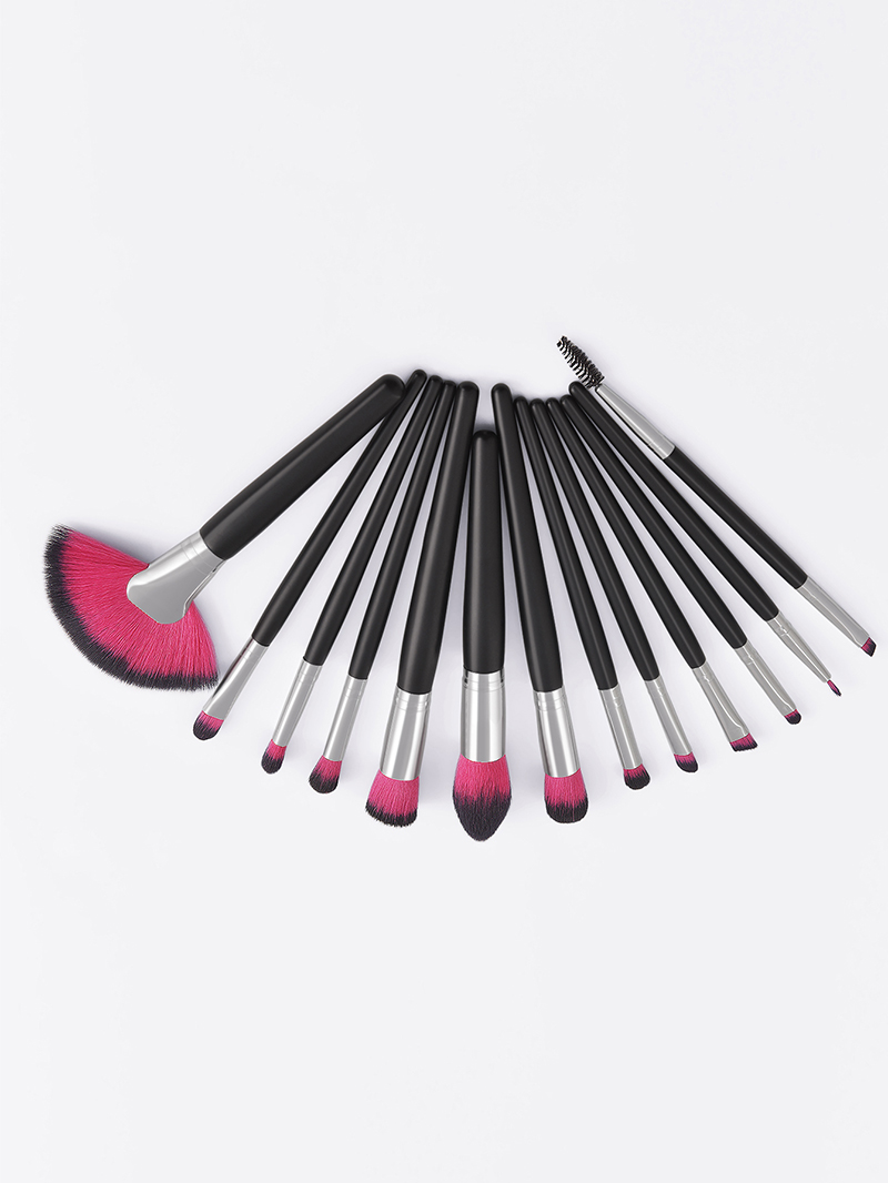 Fashion Black Set Of 13 Black Powder Black Hair Makeup Brushes,Beauty tools