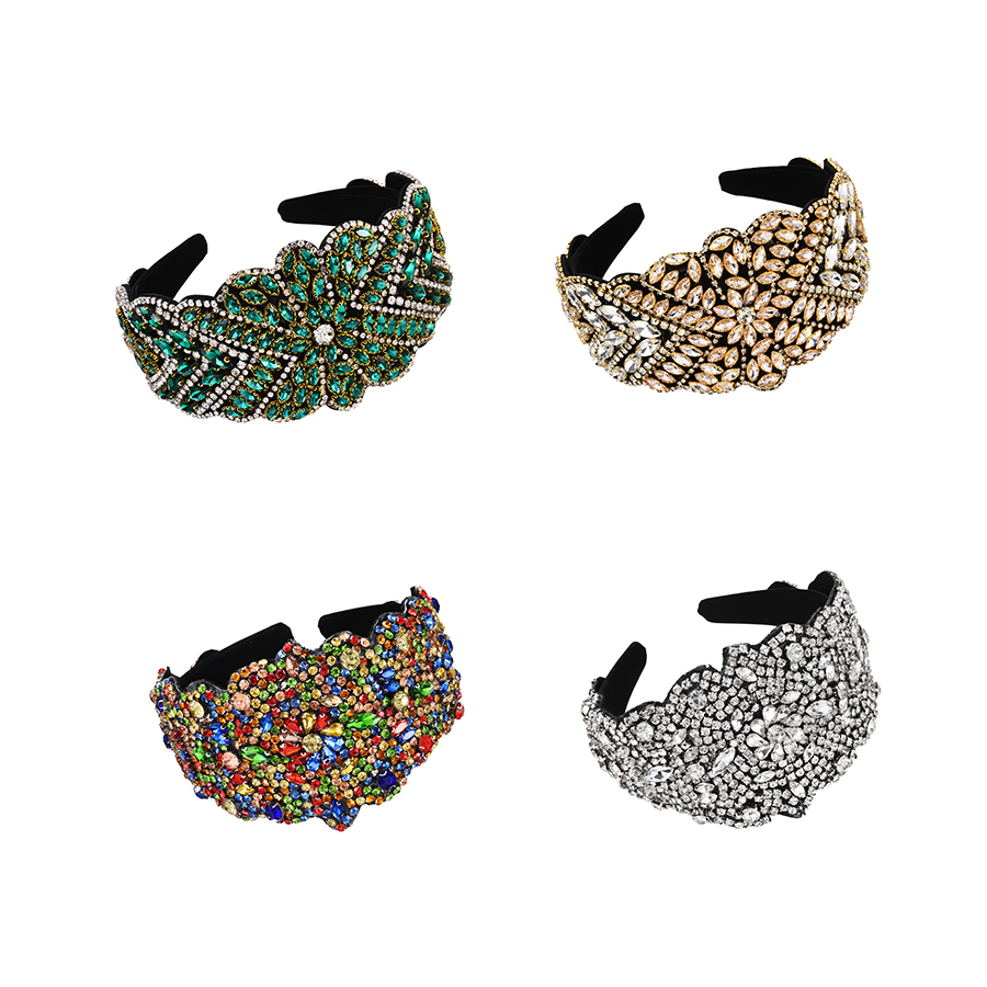 Fashion Color Fabric Alloy Diamond Pattern Water Drop Headband,Head Band
