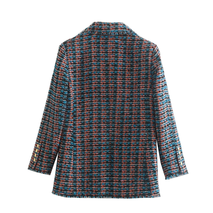 Fashion Color Textured-breasted Pocket Blazer,Coat-Jacket