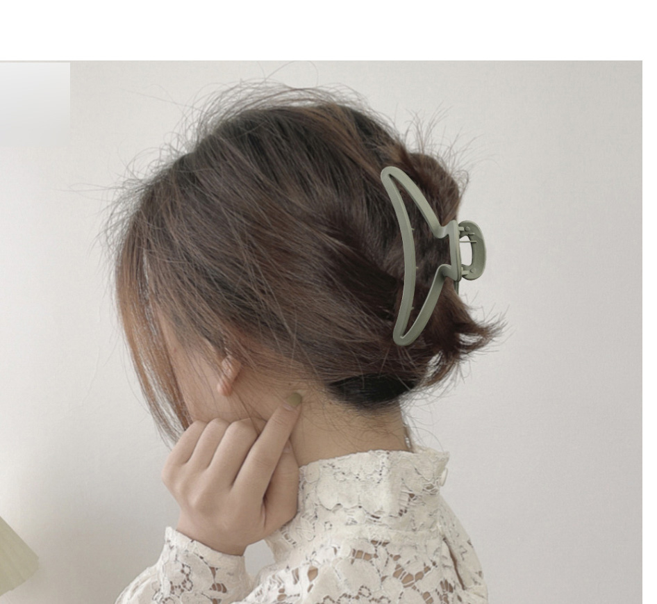 Fashion Frosted Fruit Green Frosted Hollow Crescent Gripper,Hair Claws