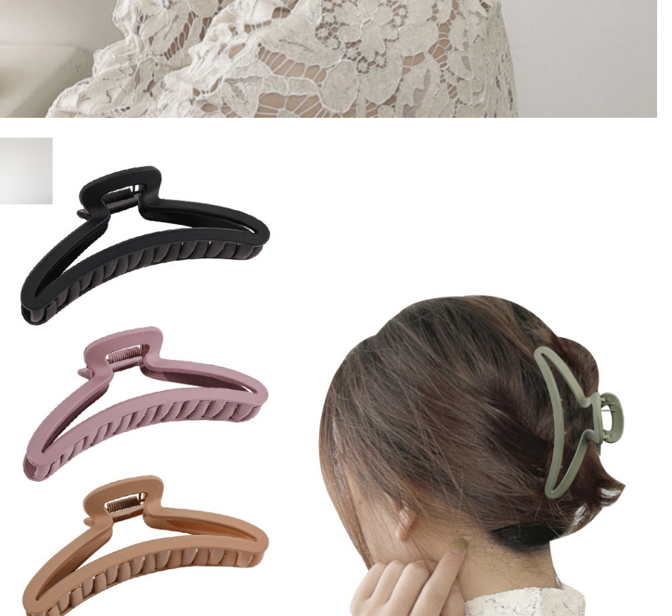 Fashion Frosted Light Purple Frosted Hollow Crescent Gripper,Hair Claws