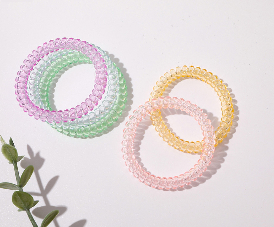 Fashion Green Plastic Telephone Wire Hair Ring,Hair Ring