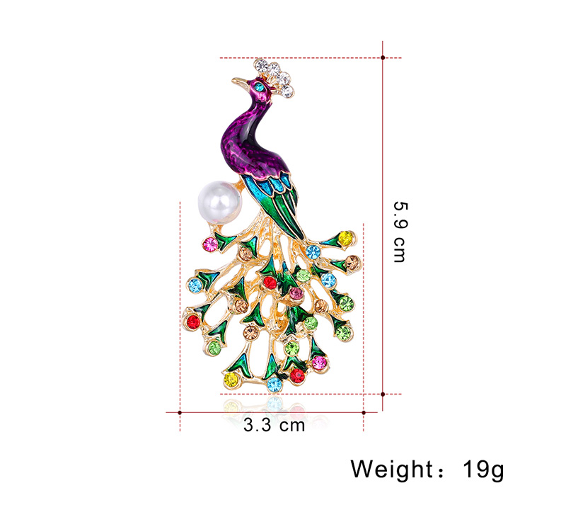 Fashion Color Alloy Inlaid Piercing Sparrow Brooch,Korean Brooches