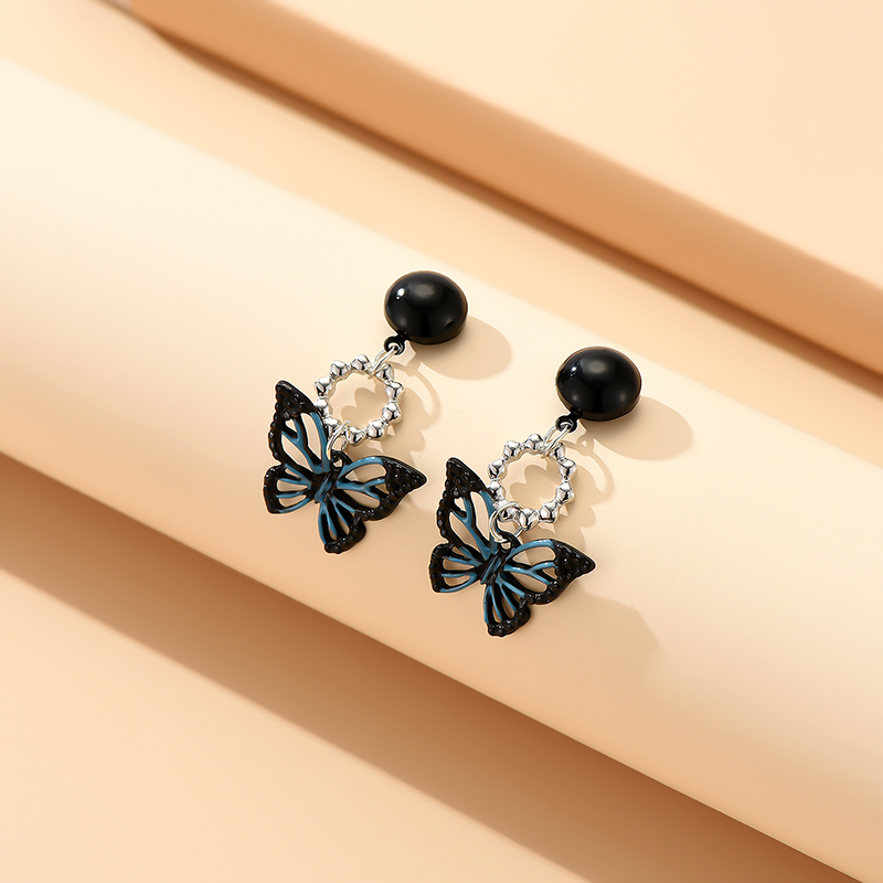 Fashion Silver Alloy Geometric Butterfly Stud Earrings,Stud Earrings