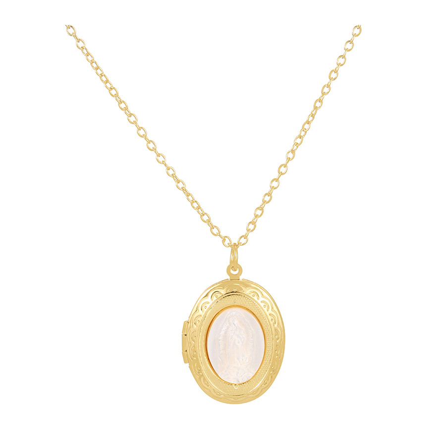 Fashion Gold Copper Pearl Palm Ring Pendant Necklace,Necklaces