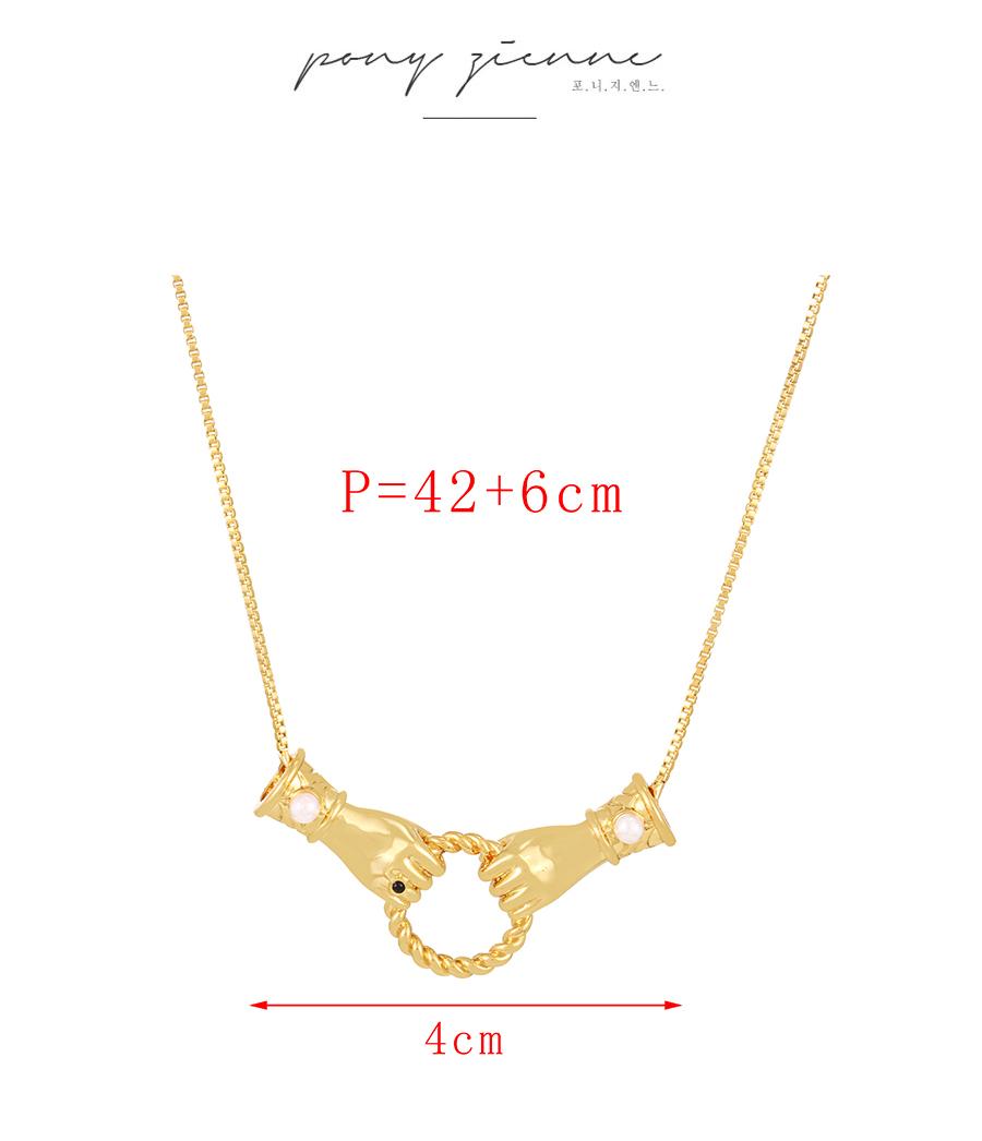 Fashion Gold-2 Copper Shell Portrait Pattern Open Pendant Necklace,Necklaces