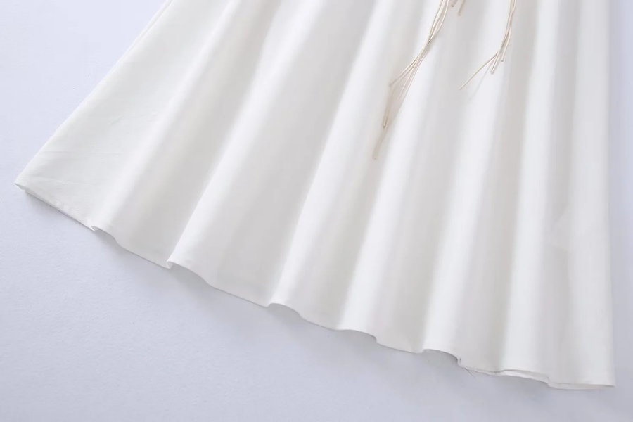 Fashion White Resin Lace-up Skirt,Skirts