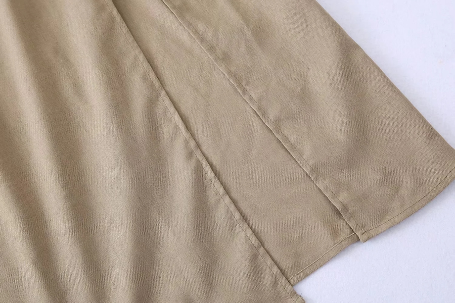 Fashion Khaki Woven Slit Skirt,Skirts